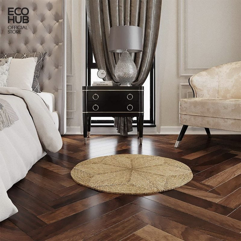 Độc đáo top 5+ sản phẩm làm từ cói, bèo tây nghệ thuật 1 Thảm cói hình ngôi sao
